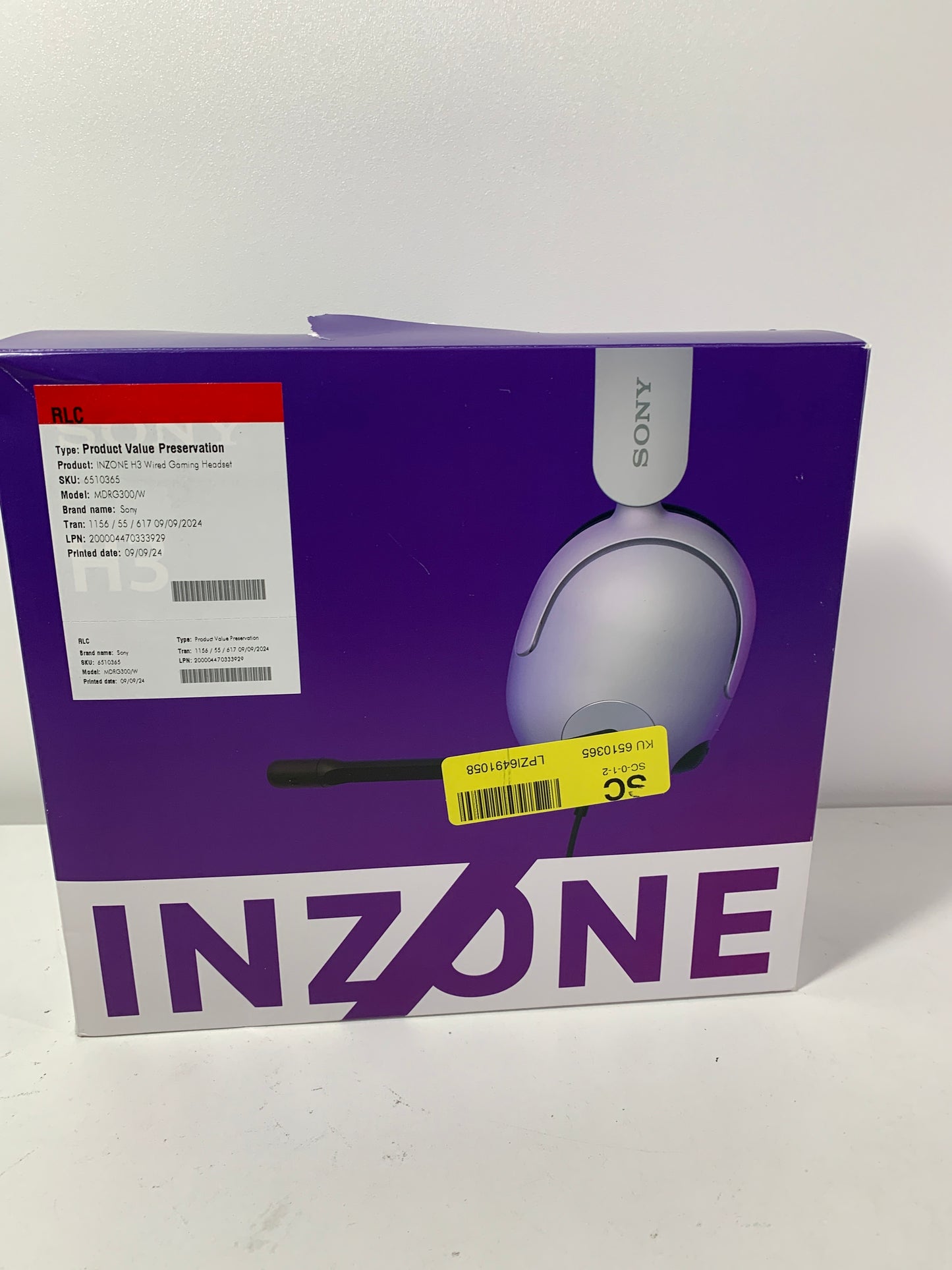 Sony - INZONE H3 Wired Gaming Headset - White