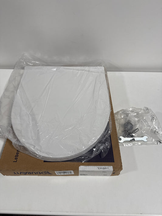 Duravit 002079 DuraStyle Elongated Closed-Front Toilet Seat with Soft Close White