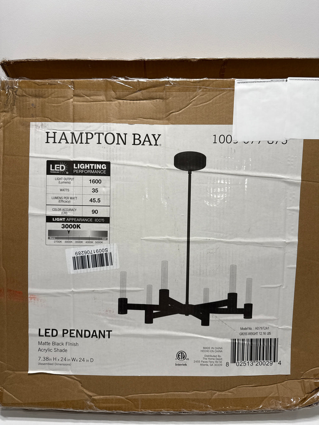 Bellingham 35-Watt 6-Light Matte Black Integrated LED Candlestick Chandelier