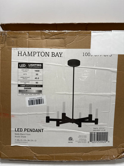 Bellingham 35-Watt 6-Light Matte Black Integrated LED Candlestick Chandelier