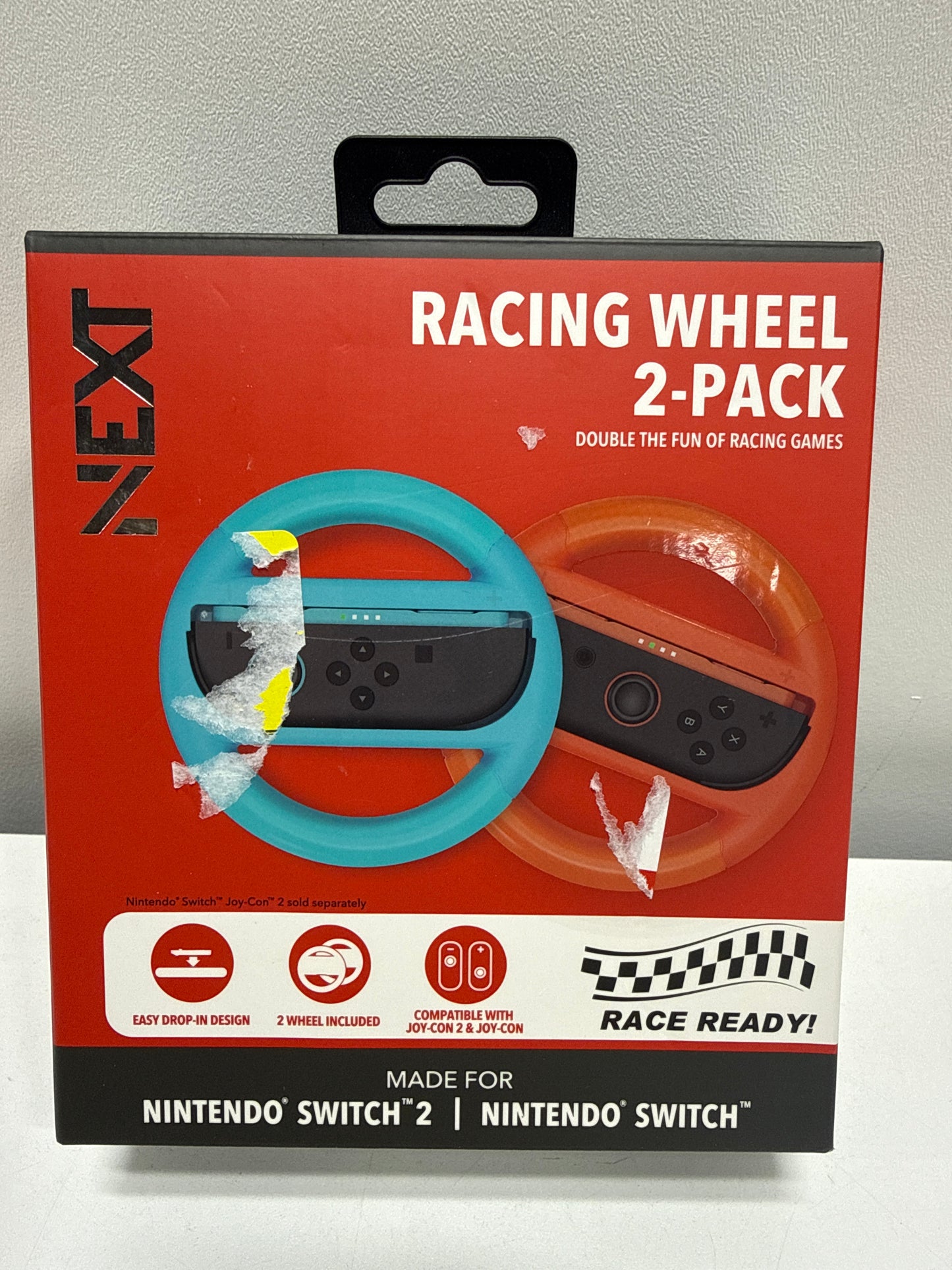NEXT - Universal Joy-Con 2 and Joy-Con Racing Wheel 2-Pack for Mario Kart and Other Racing Games for Nintendo Switch 2