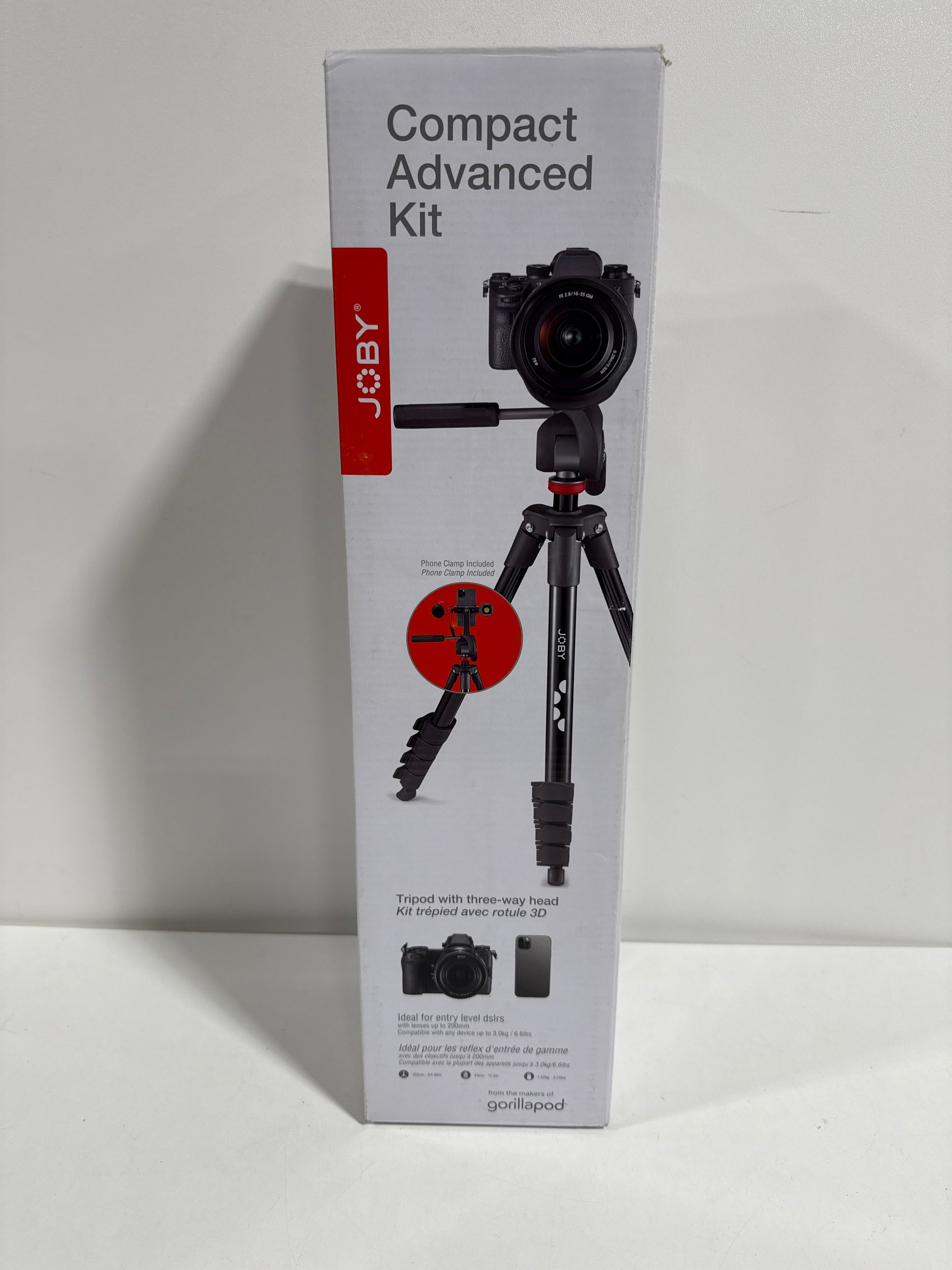 No Bag JOBY - Compact Advanced Smart 65’’ Tripod Kit - Black - *Cameras Camcorders & Drones