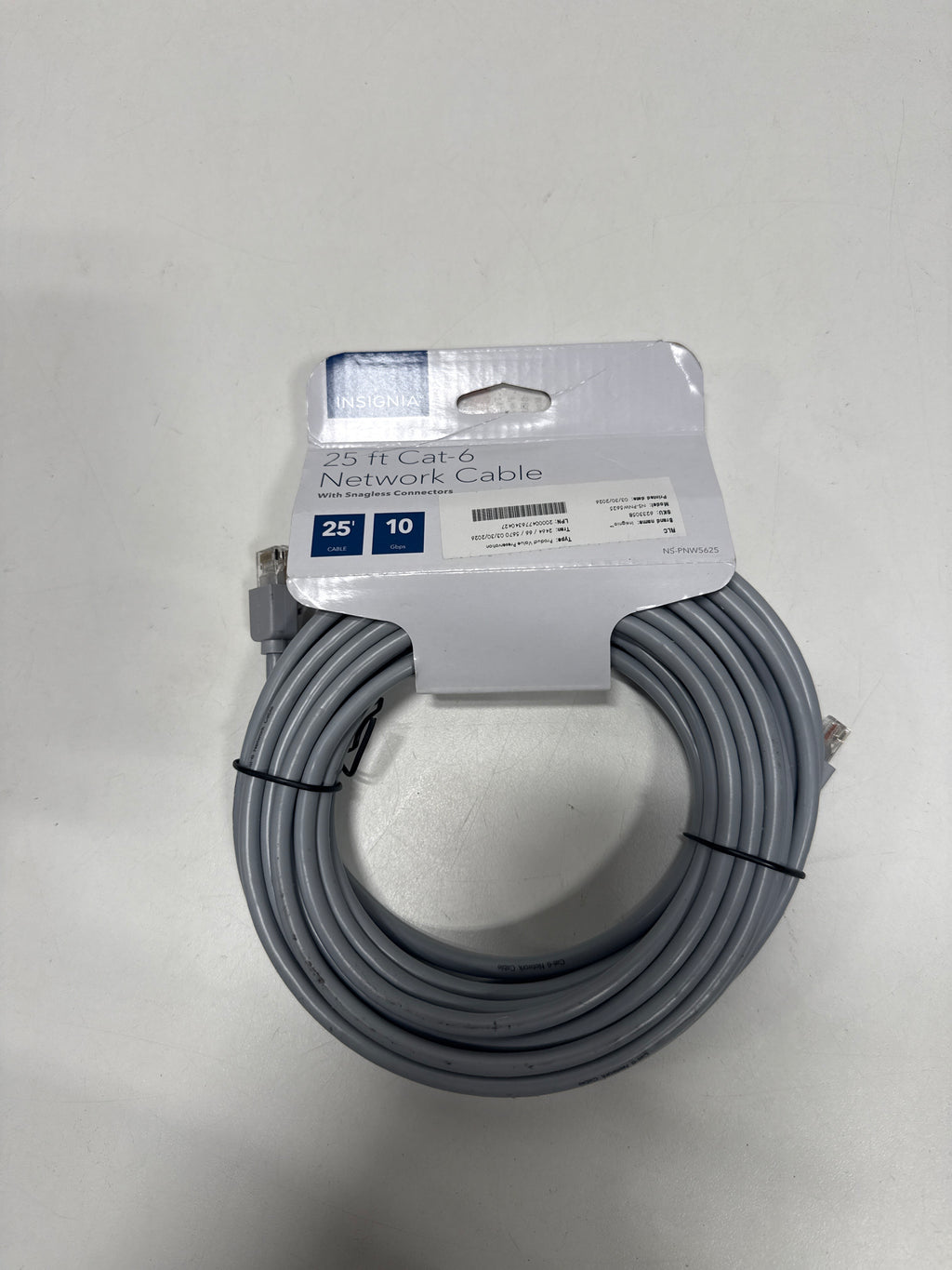 Insignia - 25' Cat-6 Ethernet Cable - Gray