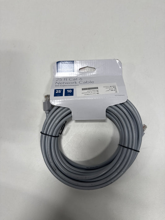 Insignia - 25' Cat-6 Ethernet Cable - Gray