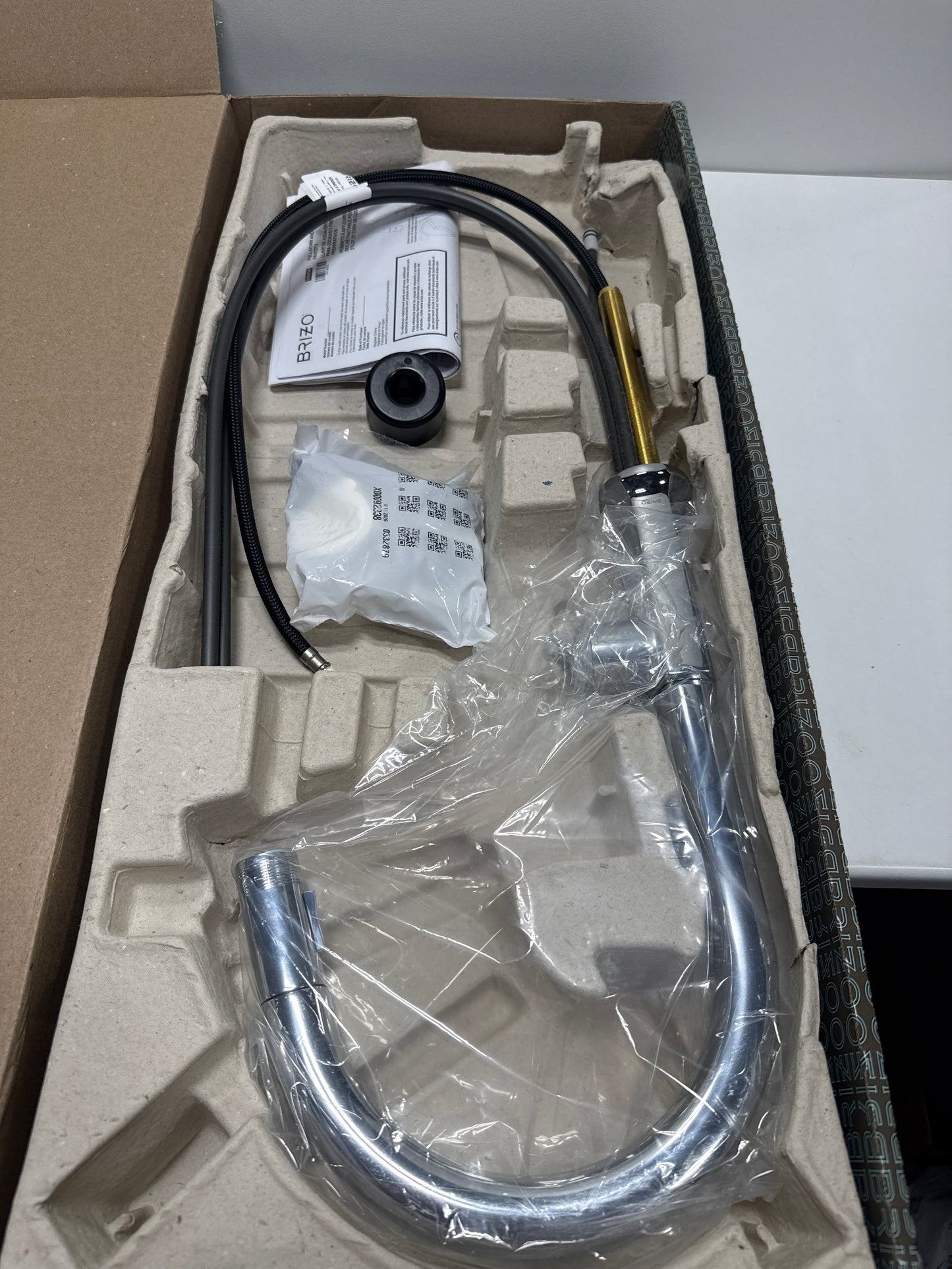 Brizo 63006LF-LHP-L Kintsu 1.8 GPM Single Hole Pull Down Kitchen Faucet with Arc Spout - Less Handle Lumicoat Chrome