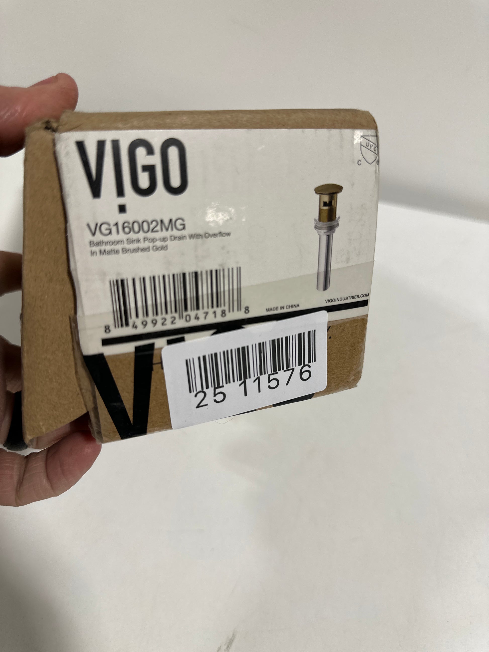 Vigo VG16002 Noma 1-3/4’’ Pop-up Drain Assembly with Overflow Matte Gold - *Plumbing