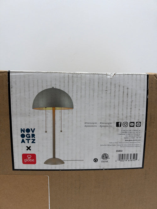 Globe Electric Novogratz X 65850 Haydel 21" 2-Light Table Lamp, Sage Green, Double on/Off Pull Chain