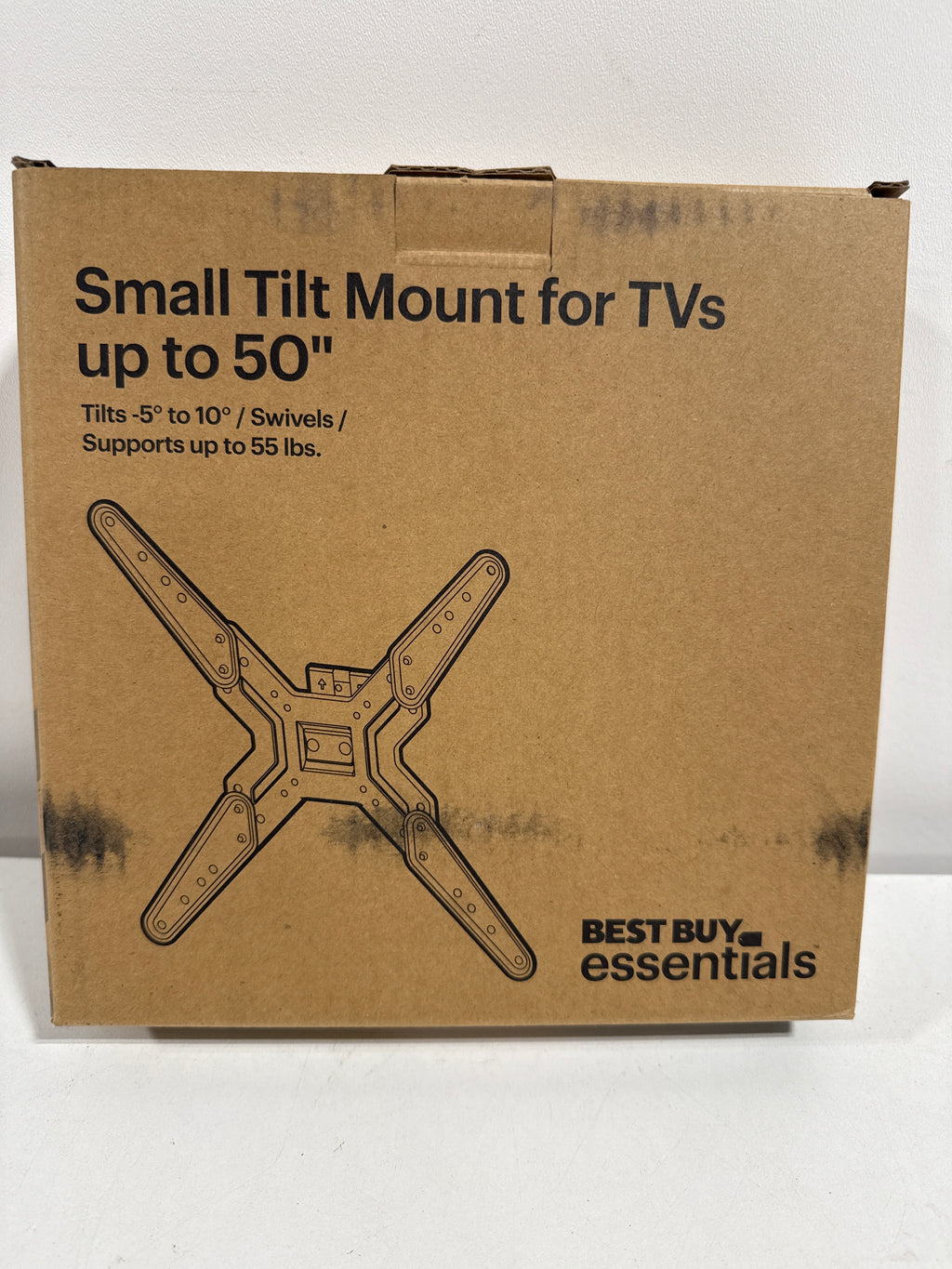 Best Buy Essentials™ - Tilting TV Wall Mount for up to 50’’ TVs - Black - *TV & Home Theater