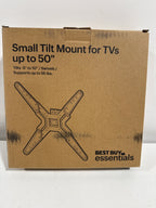 Best Buy Essentials™ - Tilting TV Wall Mount for up to 50’’ TVs - Black - *TV & Home Theater