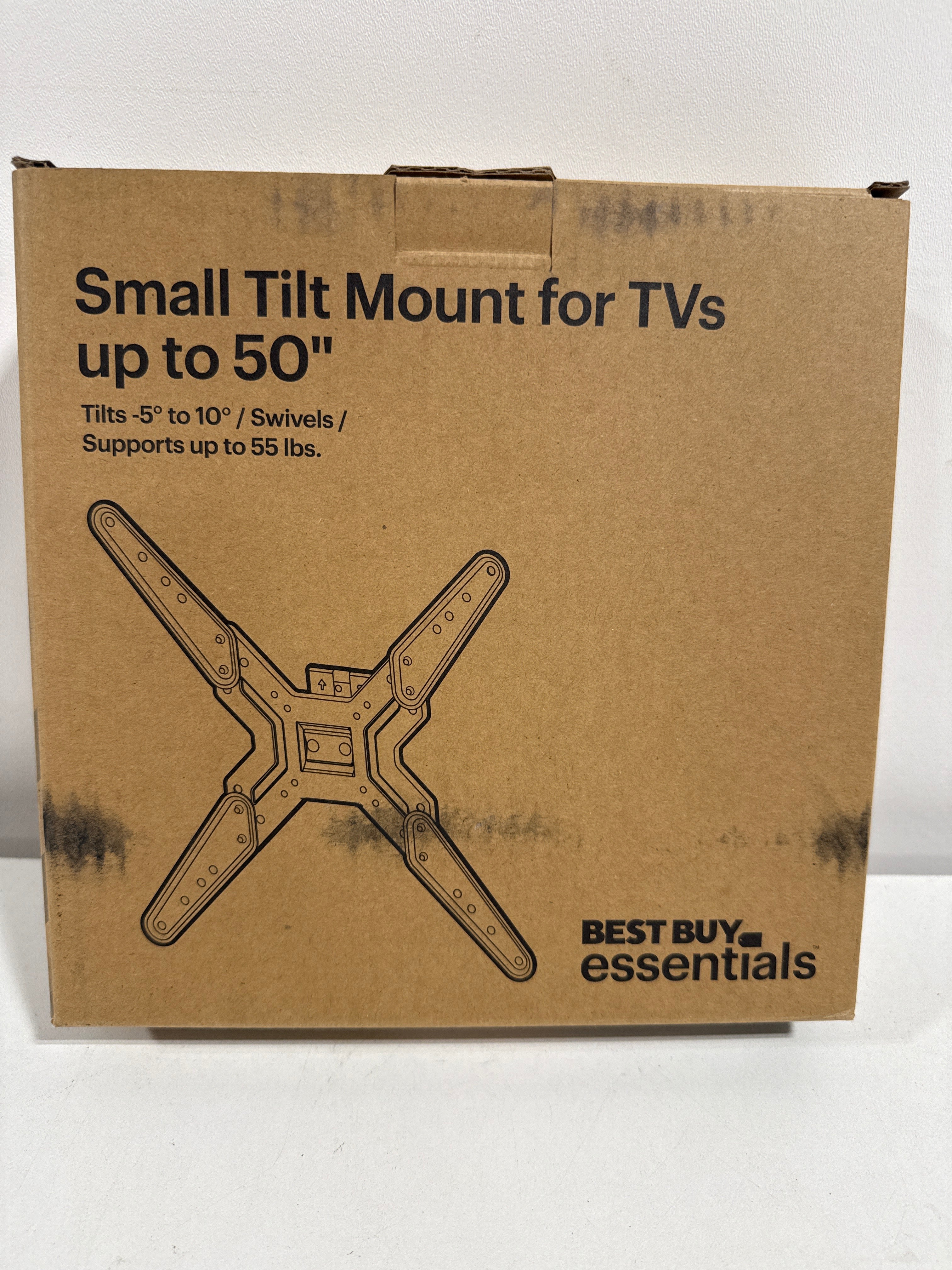 Best Buy Essentials™ - Tilting TV Wall Mount for up to 50’’ TVs - Black - *TV & Home Theater