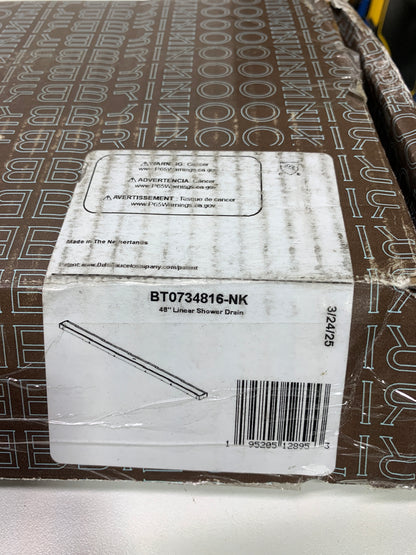 Brizo BT0734816 48" Reversible Linear Shower Drain with Dual Grate Installation