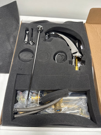 Scratch Newport Brass 1200C Metropole 1.2 GPM Widespread Bathroom Faucet with Pop-up Drain Assembly Polished Chrome