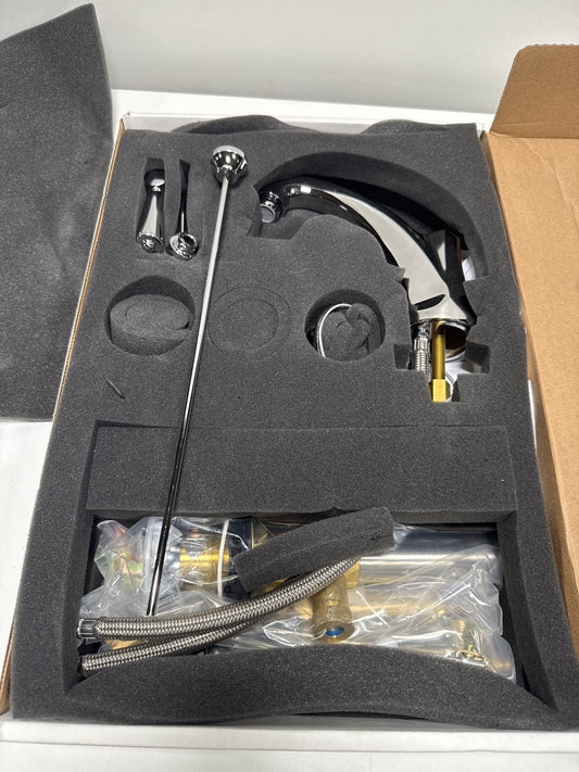 Scratch Newport Brass 1200C Metropole 1.2 GPM Widespread Bathroom Faucet with Pop-up Drain Assembly Polished Chrome