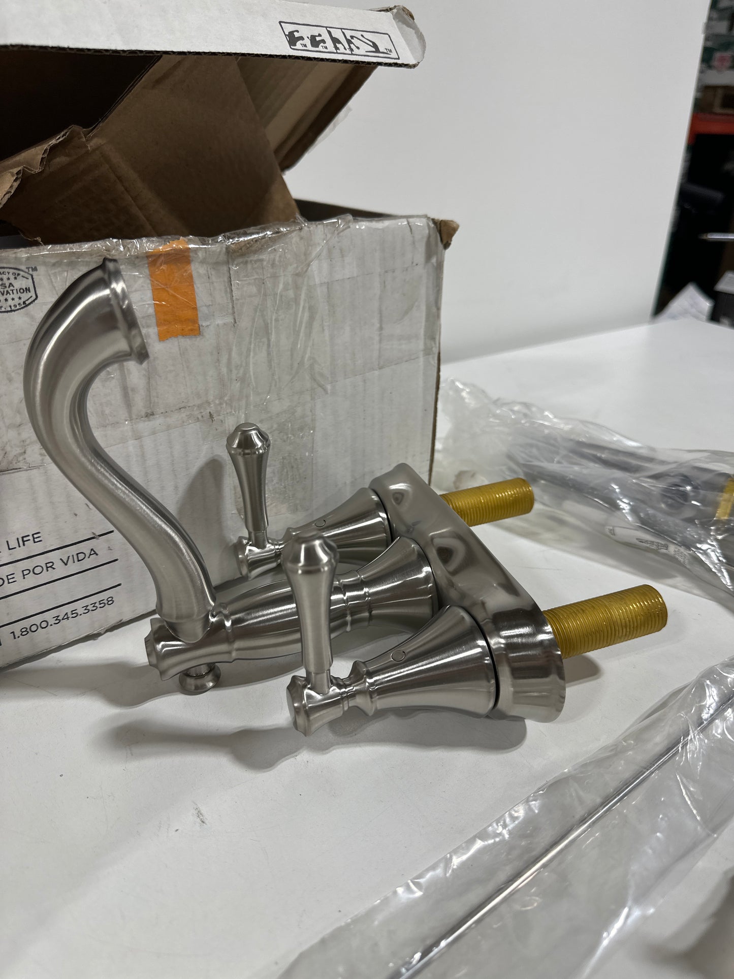 Delta Faucet Cassidy Centerset Bathroom Faucet Brushed Nickel