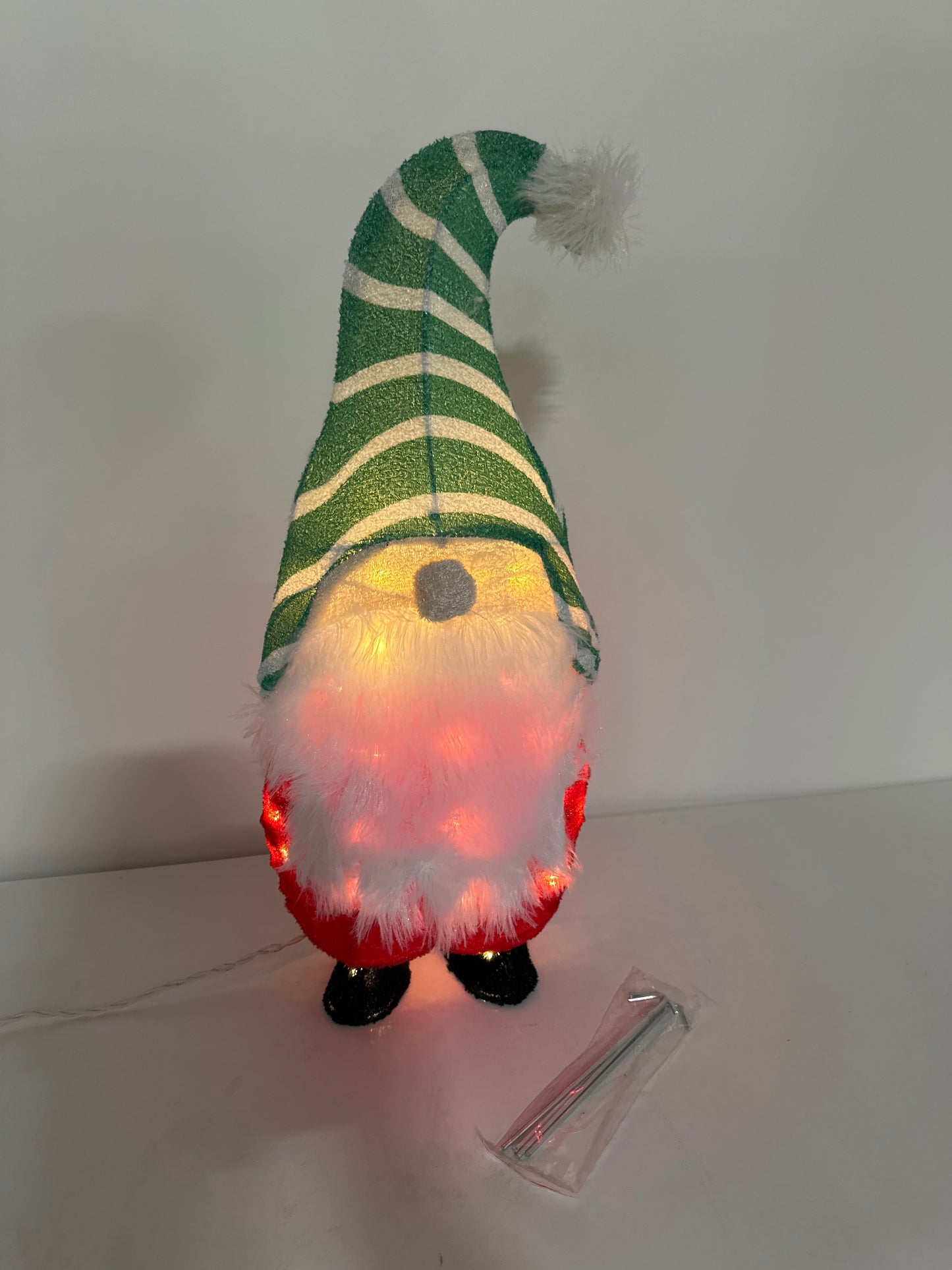 Candy Cane Lane 20" Gnome Outdoor 3D LED Yard Decor Holiday Display, Multi