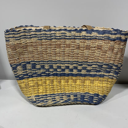 Striped Straw Basket Tote Handbag - Universal Thread