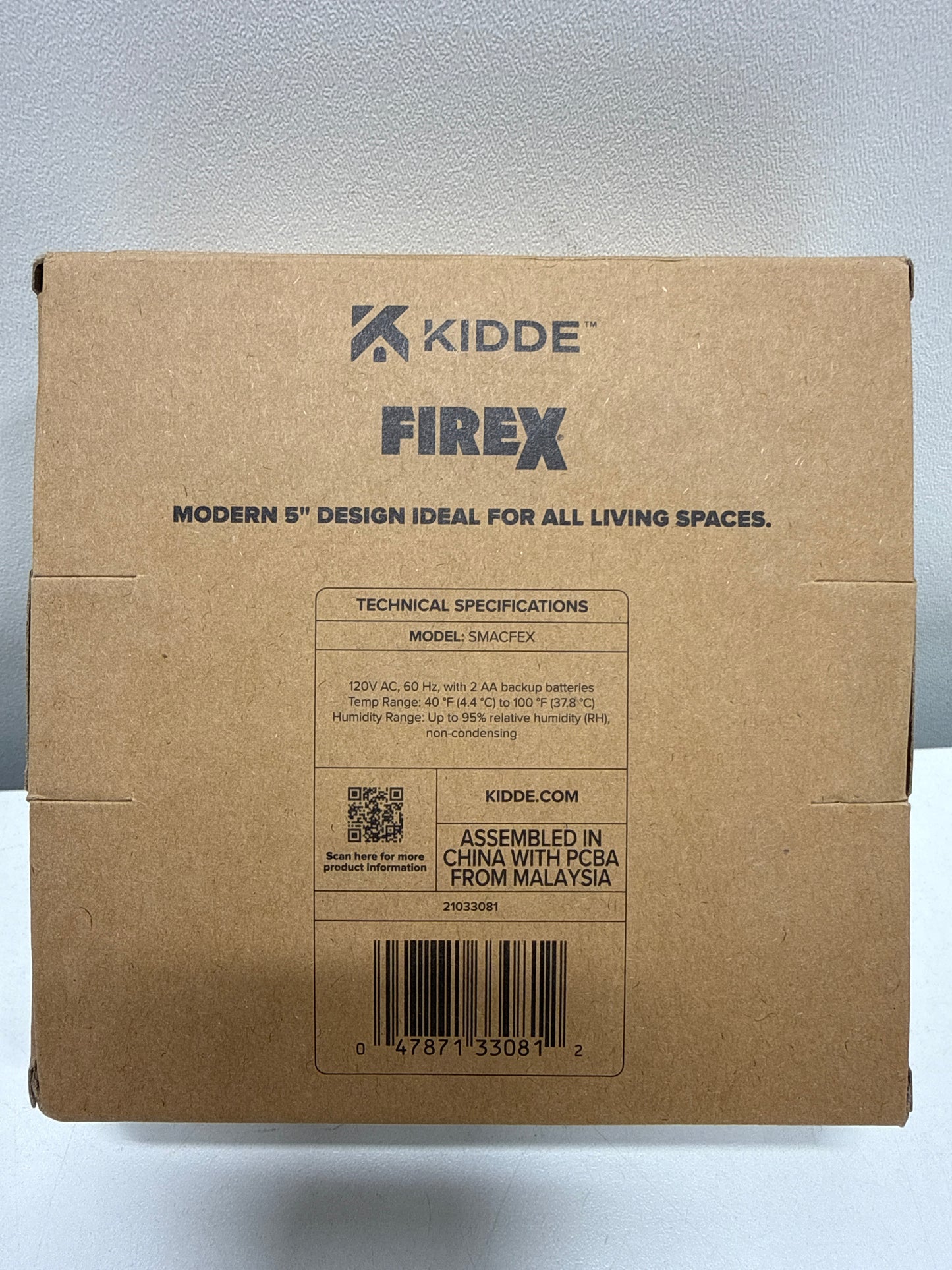 Kidde 21033081 Firex Hard-Wired Firex Smoke Alarm with AA Backup Battery White