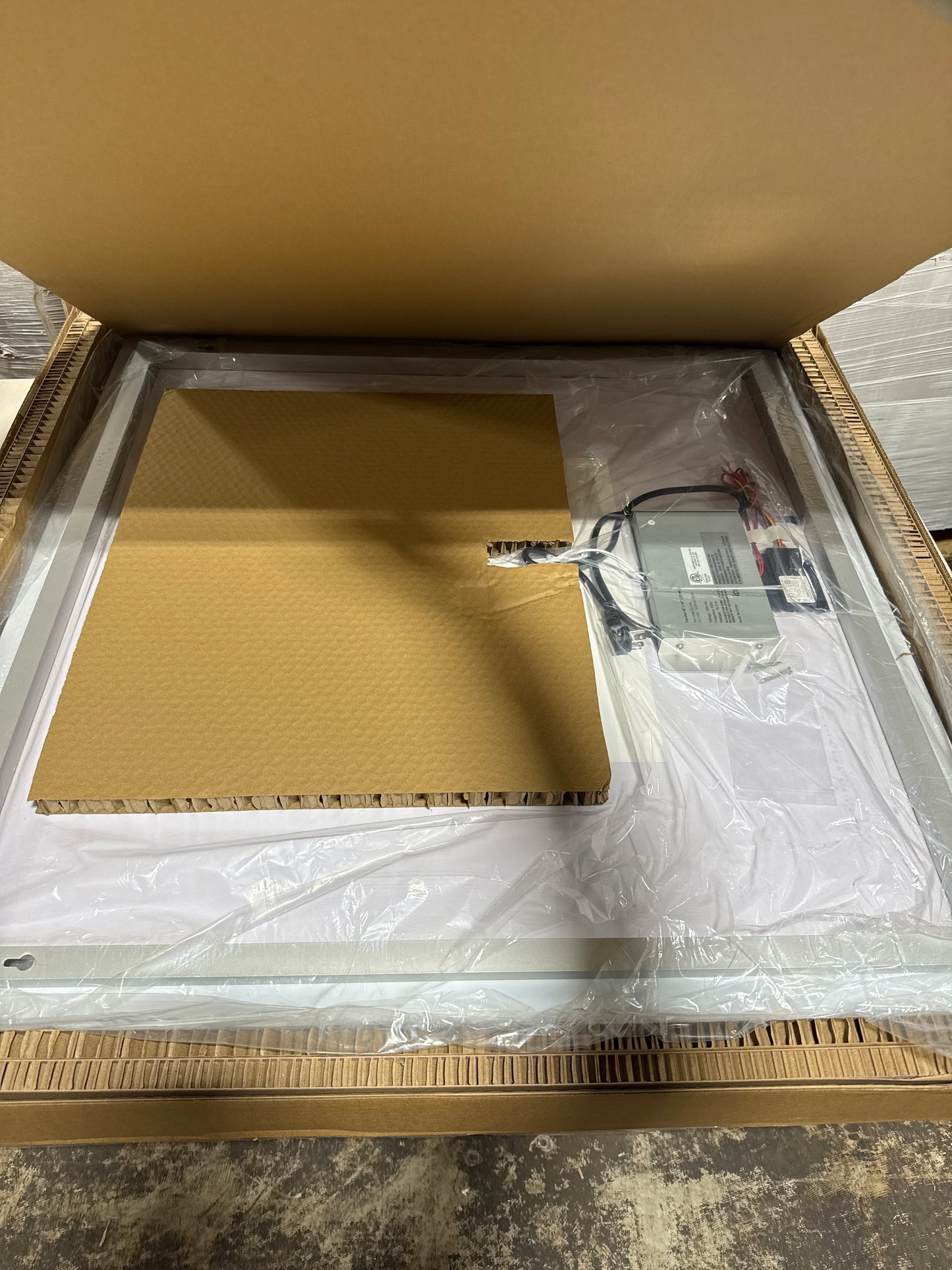 ICO Bath Camden 36" W x 36" H Modern Square Aluminum Frameless Bathroom Wall Mirror with Light