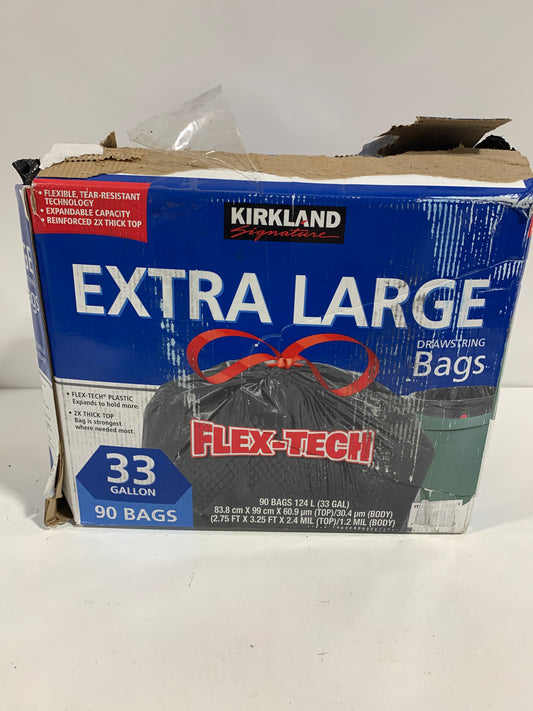 Kirkland Signature Drawstring Trash Bags - 33 Gallon - Xl Size - (90 Count)