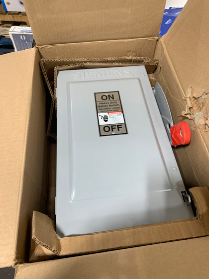 Siemens Safety Switch, Fusible, 60 a, Steel Hf322n