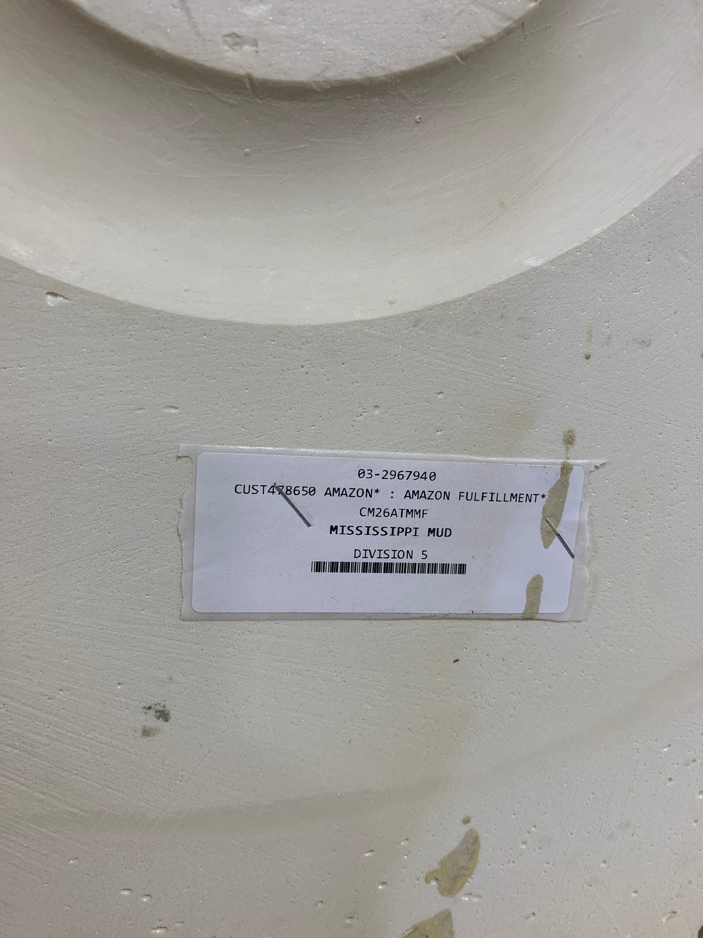 Chip 26"OD x 3 3/4"ID x 1 1/2"P Attica with Rose Ceiling Medallion (Fits Canopies up to 4 1/2"), Hand-Painted Mississippi Mud