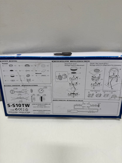 Alpine - S-Series 1" Car Tweeters (Pair) - Black