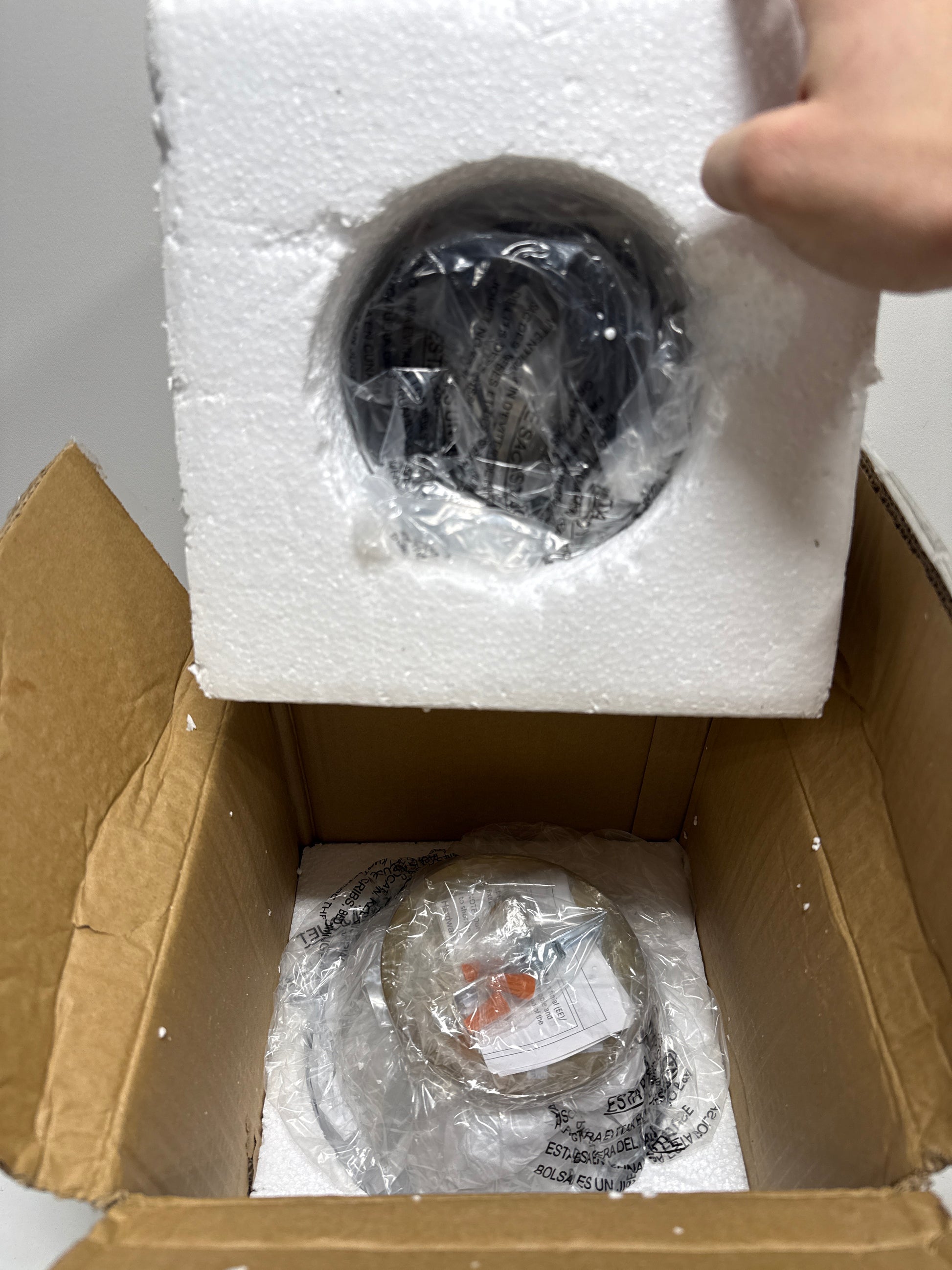 Atwell Collection 8-inch Brushed Bronze and Clear Glass Globe Small Hanging Pendant Light - *Lighting & Electrical