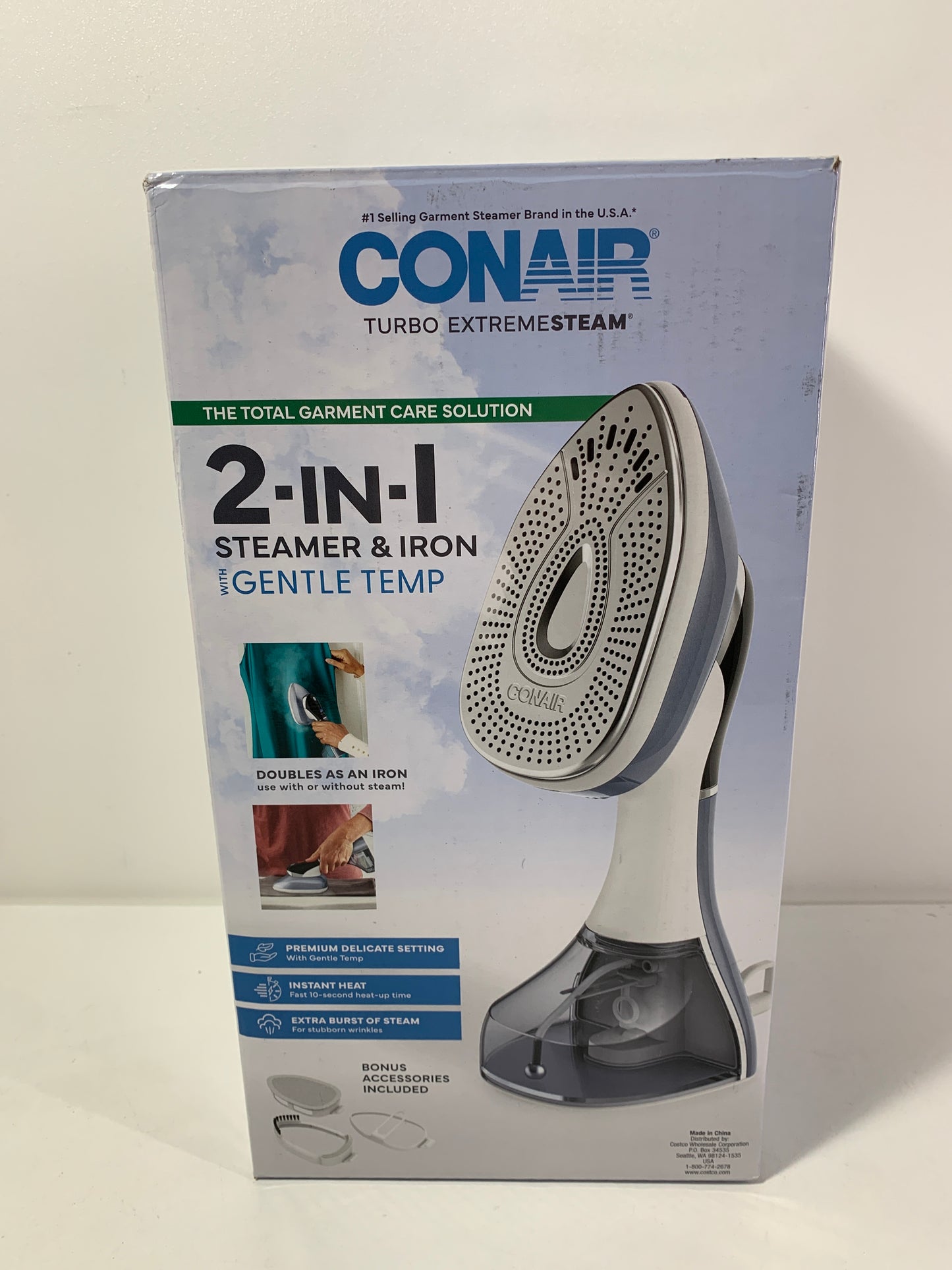 Conair 2 in 1 Steamer & Iron with Gentle Temp