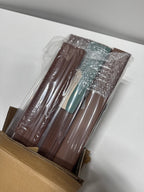 StyleWall Textured Dark Oak Cordless Room Darkening Faux Wood Blinds with 2 in. Slats - 35 in. W x 64 in. L