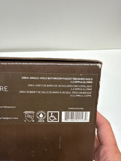 Signature Hardware 953914 Drea 1.2 GPM Single Hole Bathroom Faucet with Pop-up Drain