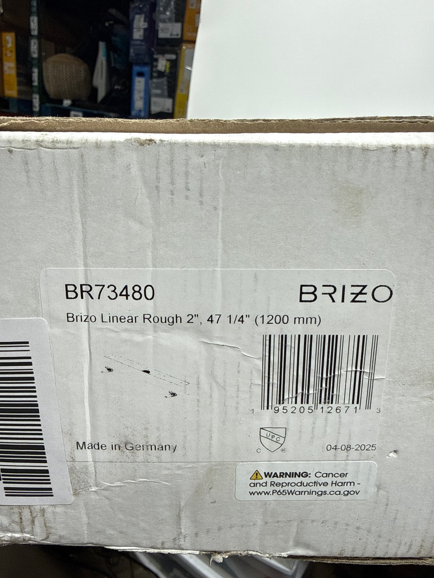 Brizo BR73480 48" Linear Shower Drain Rough with Removable Hair Catcher - Less Drain