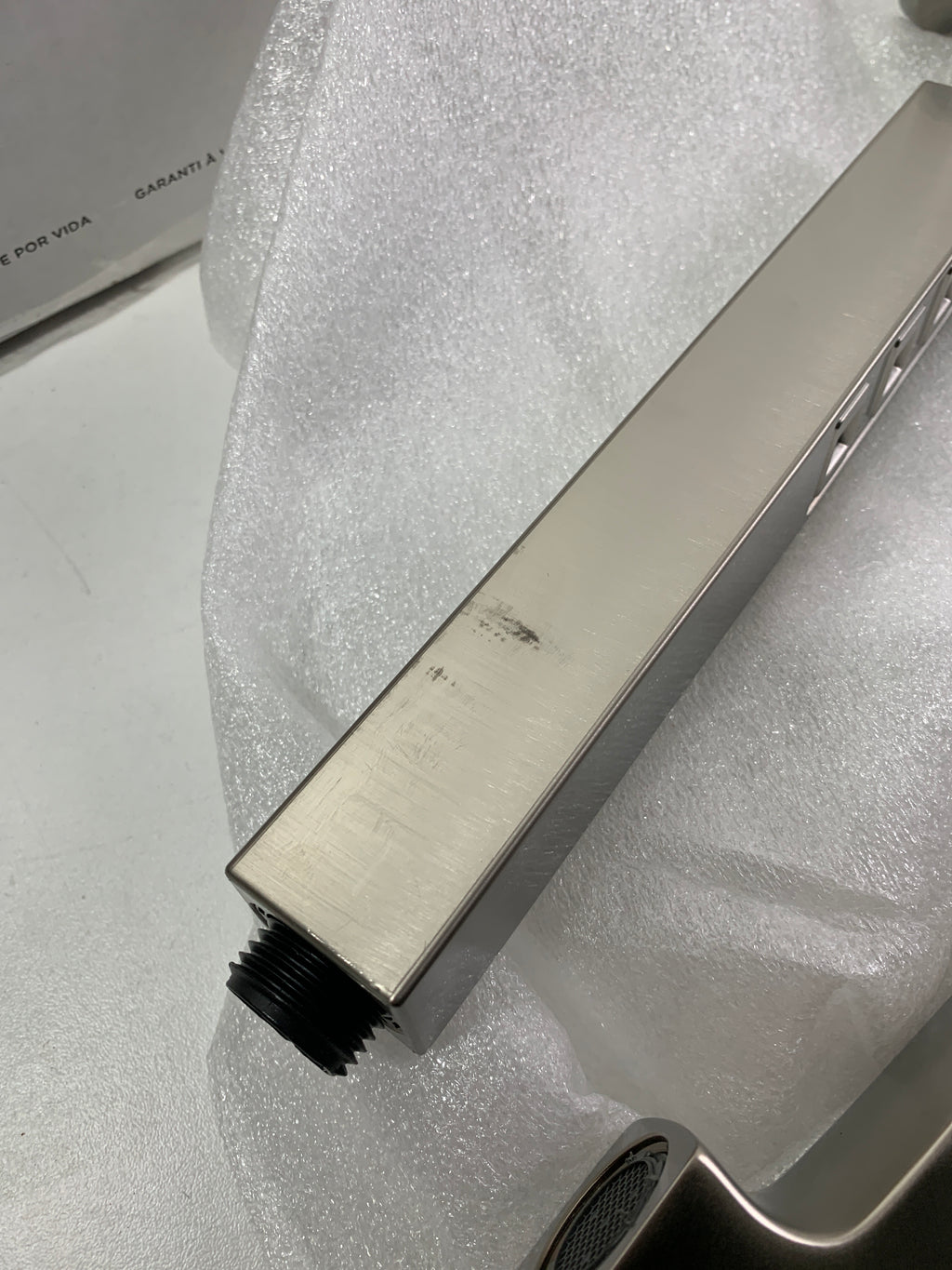 See Desc Delta T4789-Lhp Tetra Tub Deck Mounted Roman Tub Filler - Lumicoat Stainless - *Plumbing