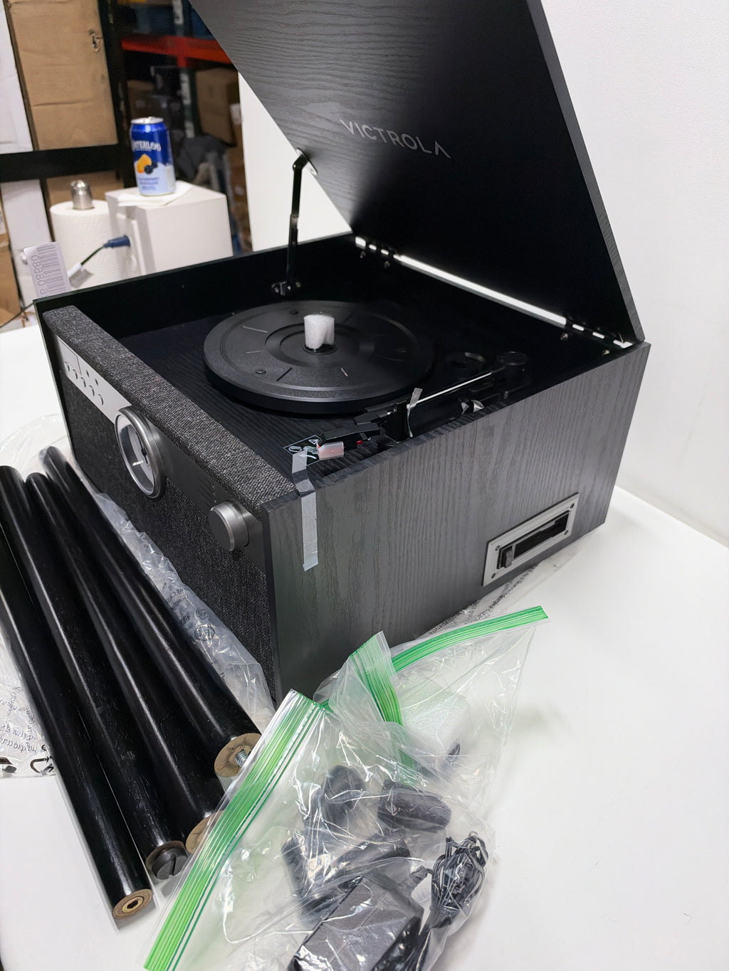 See desc Victrola - Century Signature 6-in-1 Music Center - Black