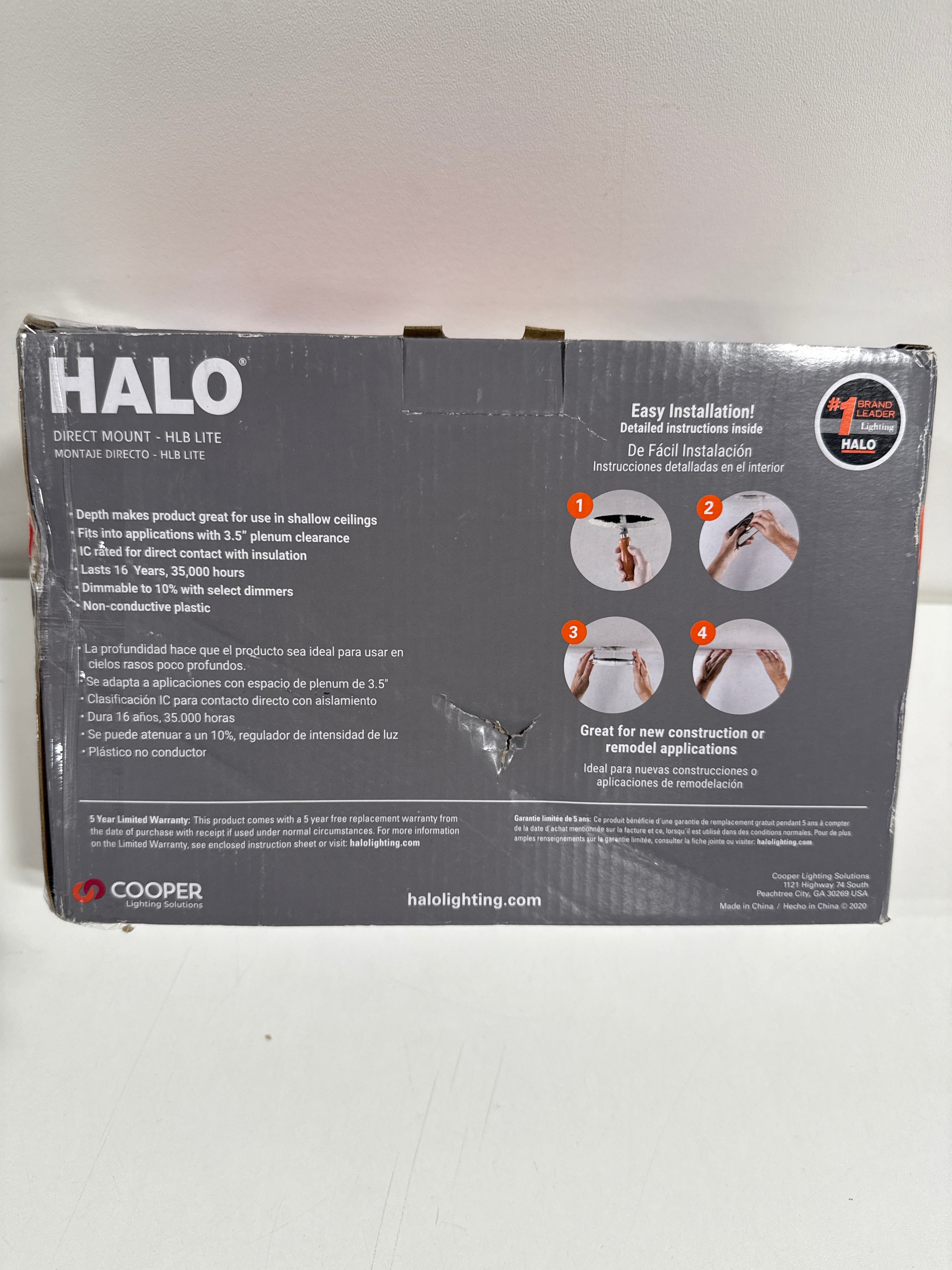 Halo HLB Lite 6” Energy Star Certified Canless Recessed Lighting (4 Count) - *Lighting & Electrical