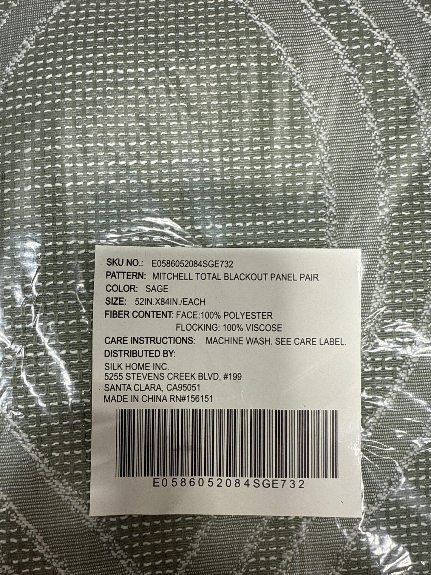 Silk Home Mitchell Blackout Curtains - Sage