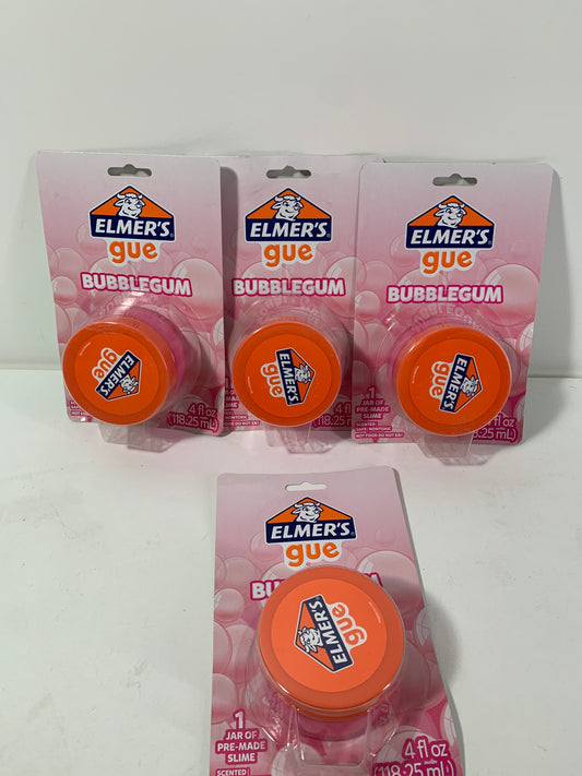 4- Elmer S Premade Slime 4oz-Bubblegum