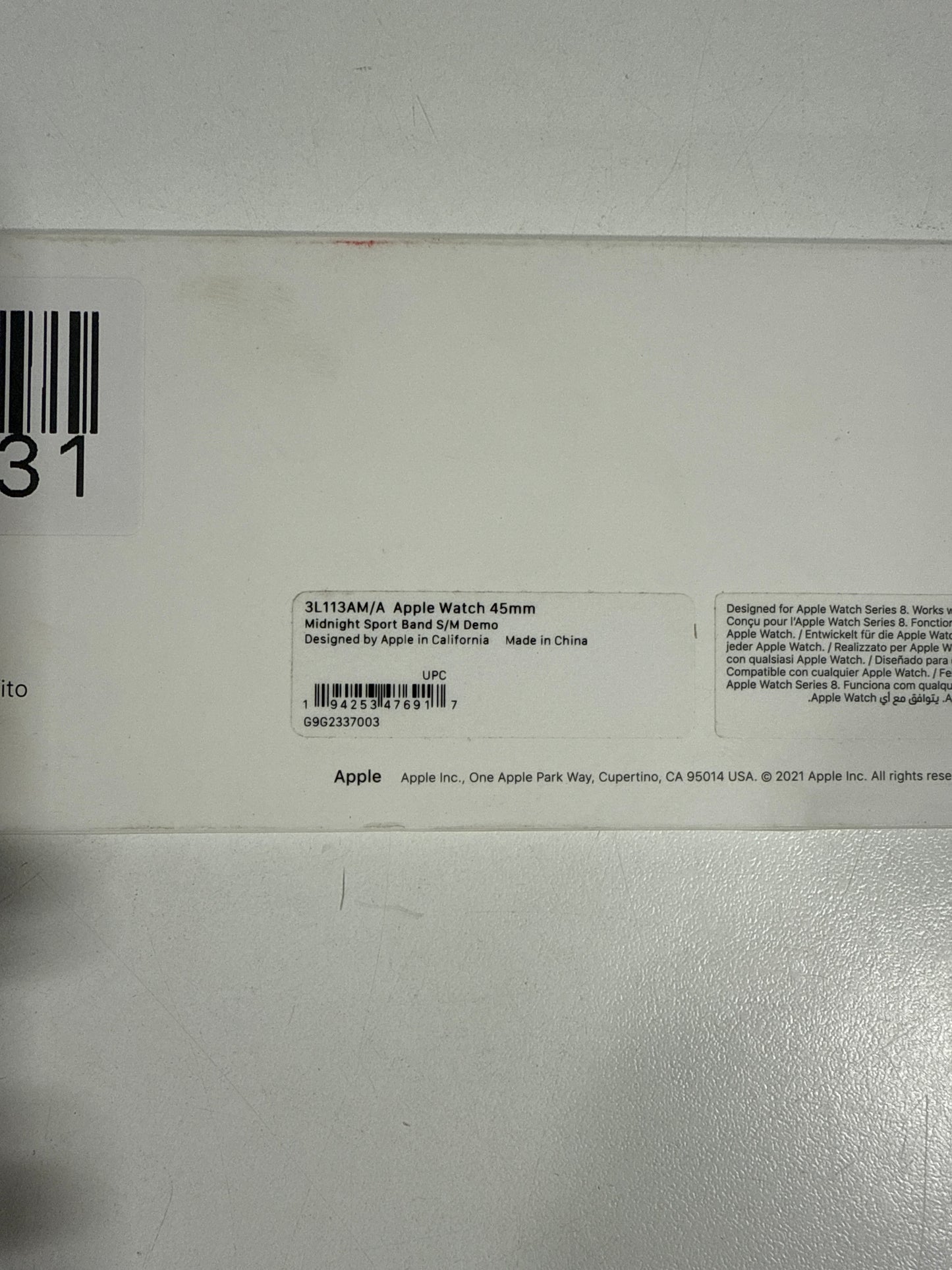 Apple - Watch Sport Band Graphite Stainless Steel Pin - Midnight - Black