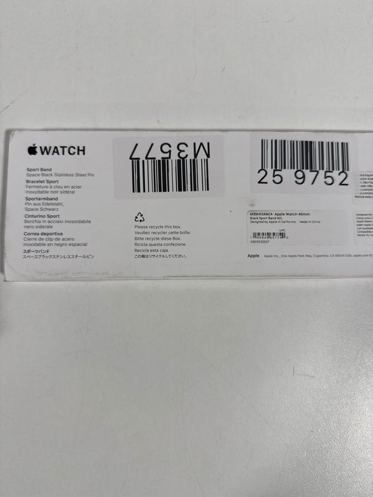 Apple 46mm Black Sport Band - M/L