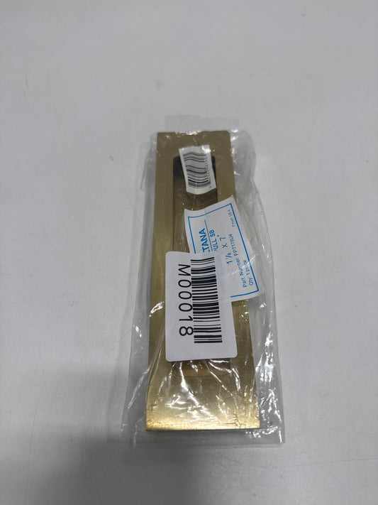 Deltana FP7178U4 Flush Pull; Rectangular; Solid Brass; 7" x 1-7/8" x 3/8"; Brushed Brass Finish