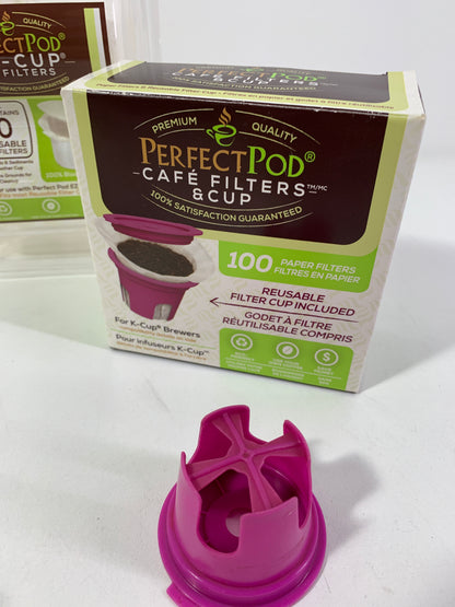 Perfect Pod EZ-Cup 2.0 White Plastic Disposable Cup Filters 160