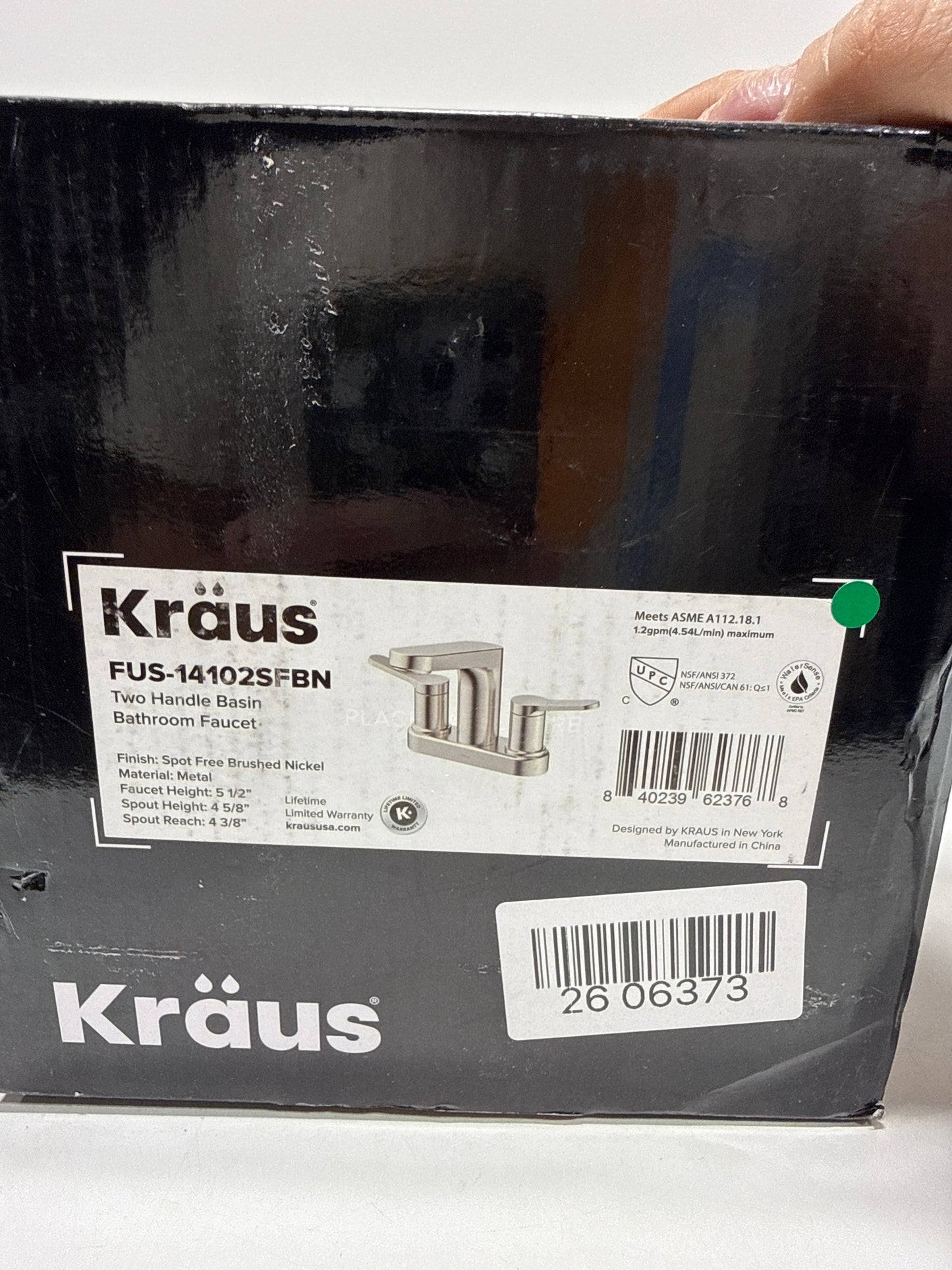 KRAUS Indy Centerset Bathroom Faucet in Spot-Free Brushed Nickel with 2 Handles,