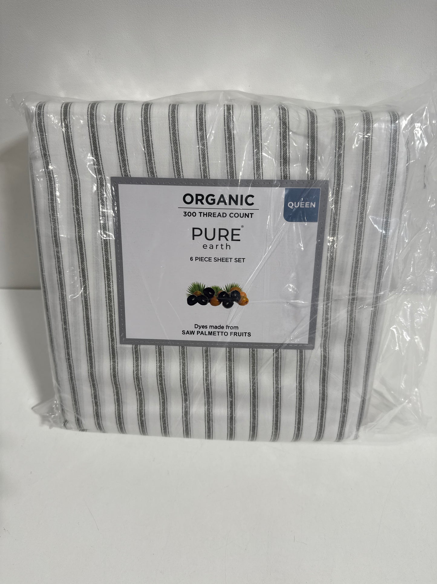 Pure Earth Organic 300 Thread Count 6-piece Sheet Set Queen