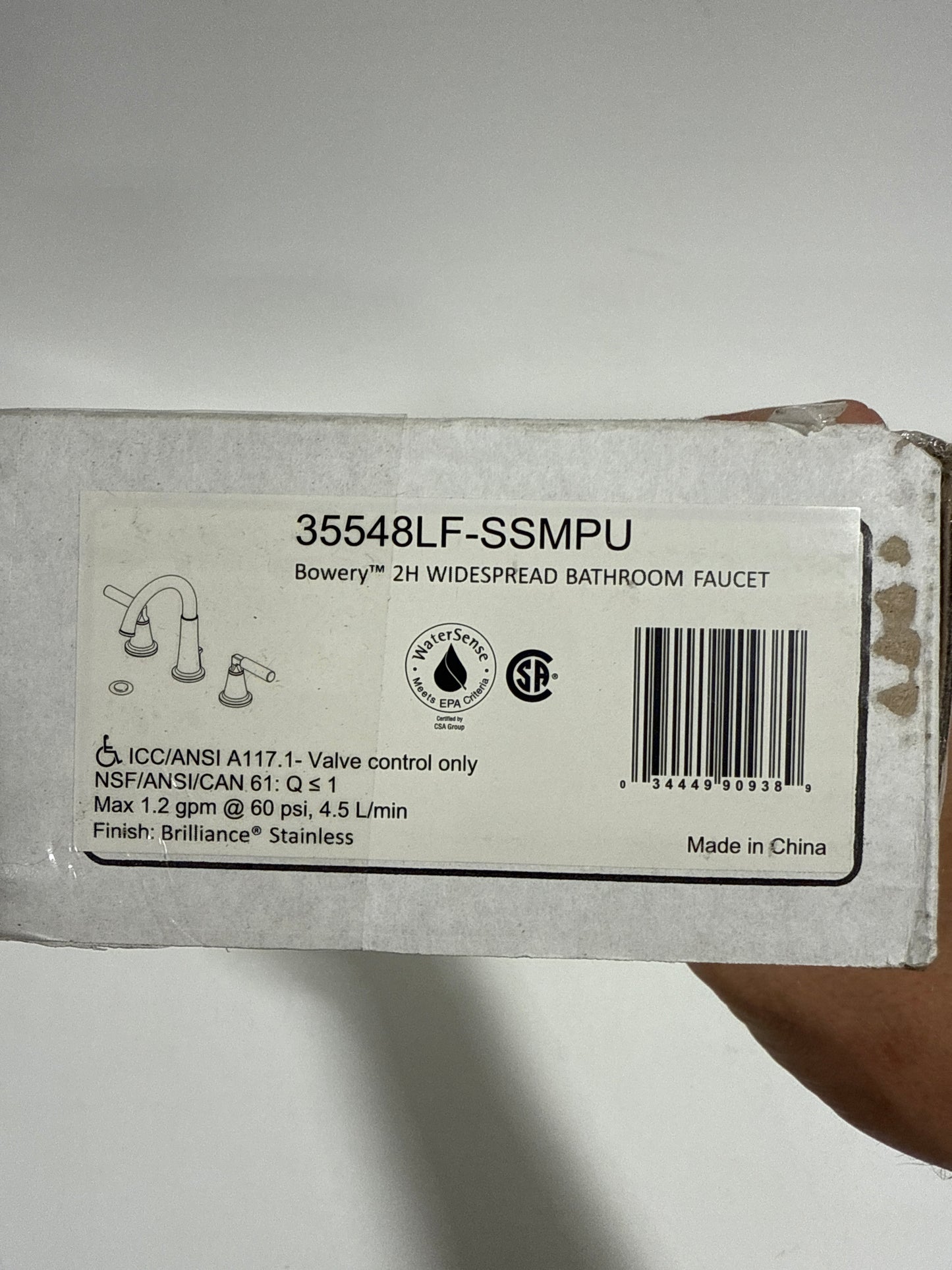 Delta 35548LF-MPU Bowery 1.2 GPM Widespread Bathroom Faucet with Pop-up Drain