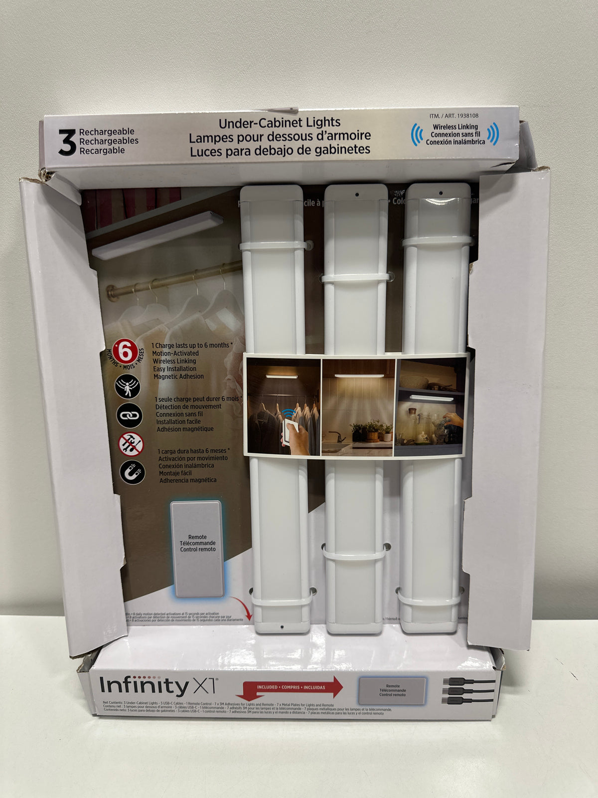See Desc Infinity X1 3-Pack Under Cabinet Rechargeable Light