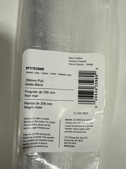 5 x Balata 10-1/16 in. (256 Mm) Center-to-Center Matte Black Bar Cabinet Pull