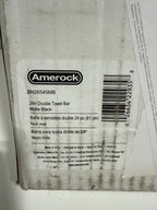 Amerock Corp BH26545MB Arrondi Double-Towel Bar 24 in (610 mm) Matte Black - *Tools Hardware & Misc