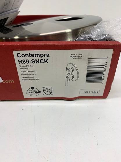 Scratch Pfister R89-Snc Contempra Pressure Balanced Valve Trim Only - Nickel