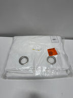 Exclusive Home Sateen Kids Twill Woven Room Darkening Blackout Grommet Top Curtain Panel Pair 52 X84 Winter White