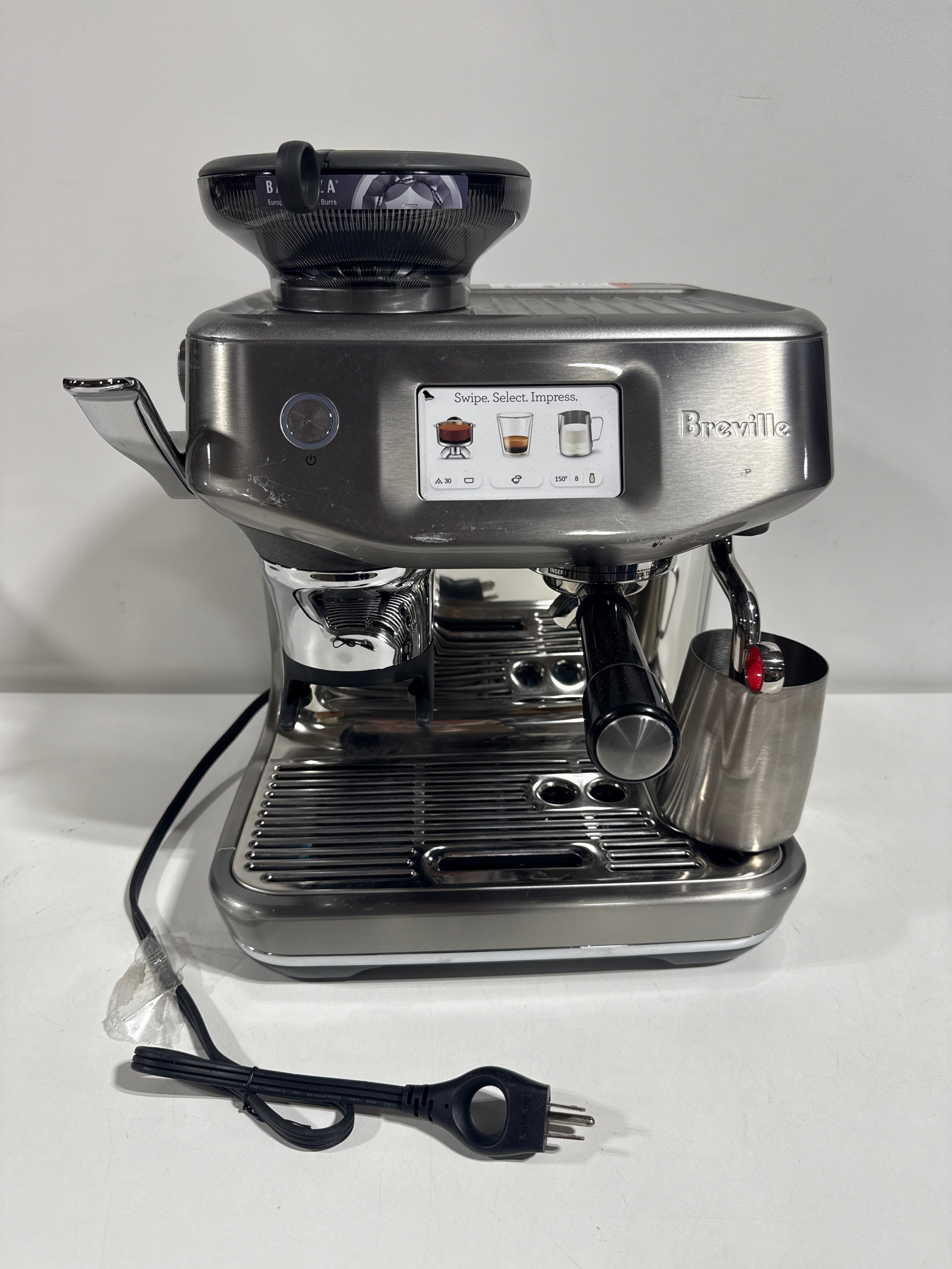 Scratch & Dent Breville the Barista Touch Impress Espresso Machine with Grinder & Milk Frother Espresso Maker