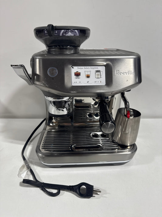 Scratch & Dent Breville the Barista Touch Impress Espresso Machine with Grinder & Milk Frother, Espresso Maker with Assisted Tamping, Cappuccino & Latte Machine